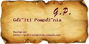 Göltl Pompónia névjegykártya